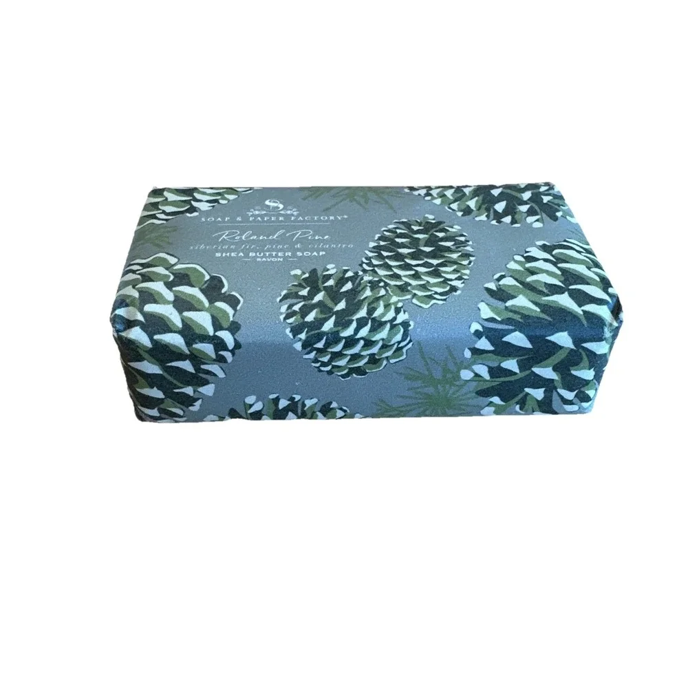 Soap & Paper Factory Roland Pine Shea Butter Soap, 5 oz. Vegan Siberian Fir Pine